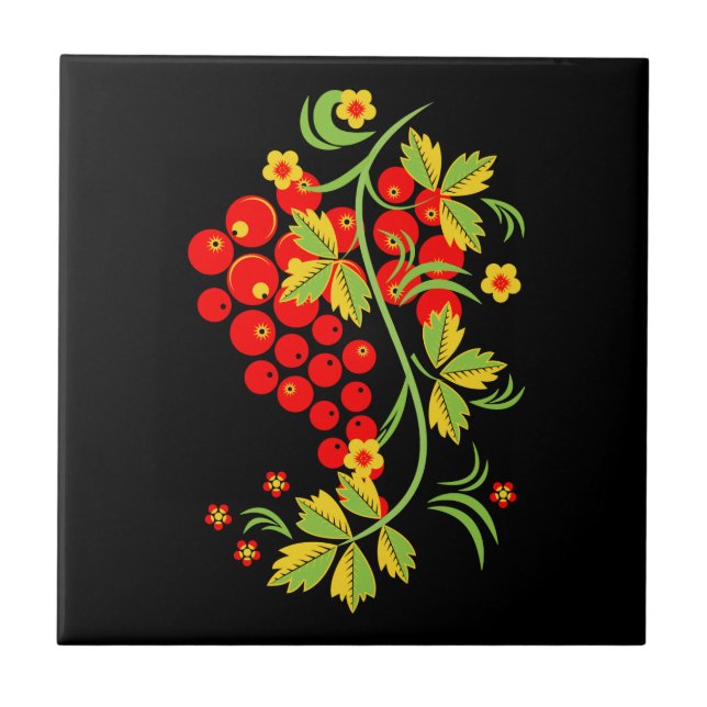 Carreau Motif Khokhloma (Devant)