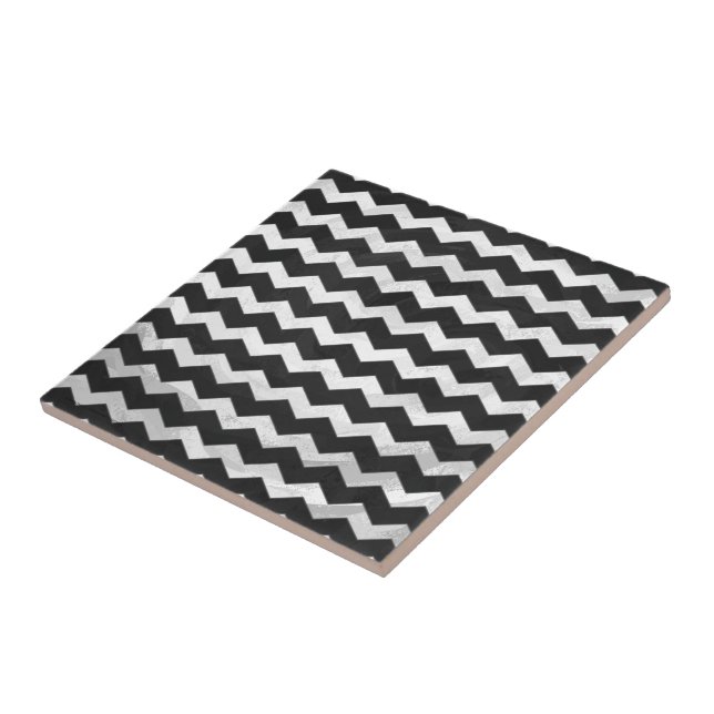 Carreau Motif Kohl Black Chevron (Côté)