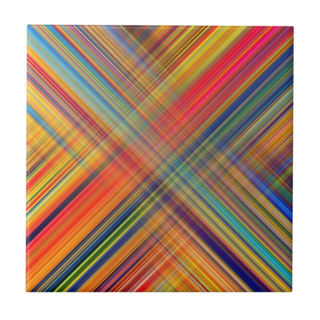 Carreau Motif Kriss Kross Coloré (Devant)