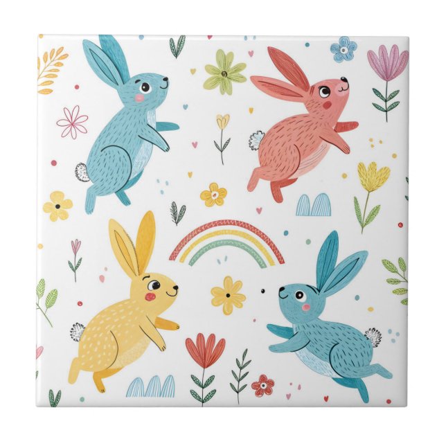 Carreau Motif lapin mou (Devant)