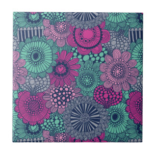 Carreau Motif lumineux élégant des fleurs magnifiques