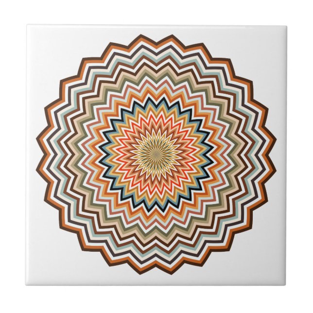 Carreau Motif Mandala Zigzag (Devant)