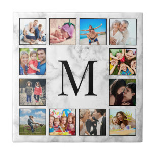 Carreau Motif Marbre blanc en pierre