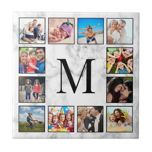 Carreau Motif Marbre blanc en pierre (Devant)