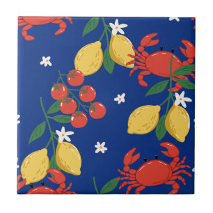 Carreau Motif Marché de Fruits de Mer Méditerranéen (3)