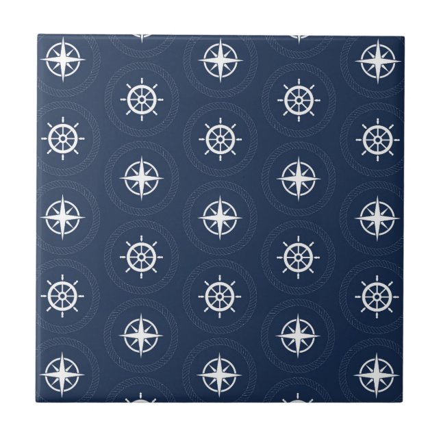 Carreau Motif maritime d'outil (Devant)