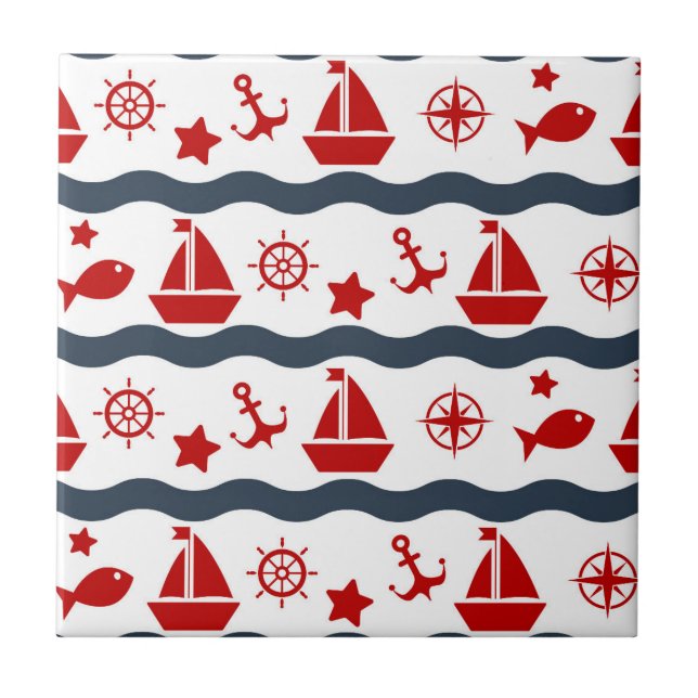 Carreau Motif maritime mignon (Devant)