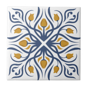 Carreau Motif marocain bleu et blanc
