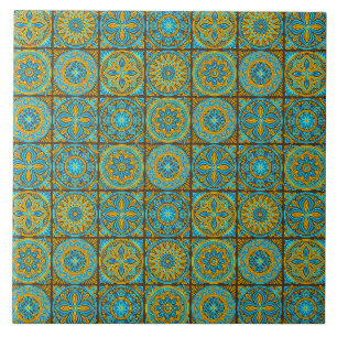 Carreau Motif marocain vert et marron élégant