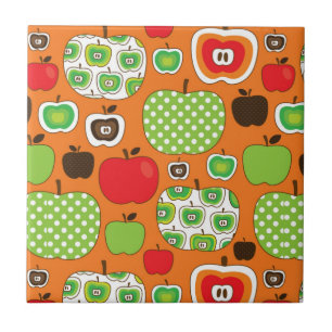 Carreau Motif mignon d'illustration de pomme