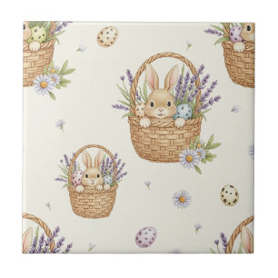 Carreau Motif minimal de Pâques lapin pastel printemps (4)