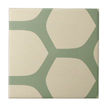 Motif minimaliste abstrait vert et beige neutre