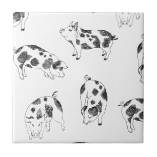 Carreau Motif minimaliste de Cottagecore vintage représent
