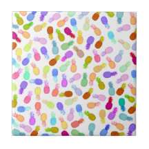 Motif moderne coloré d'ananas d'aquarelle