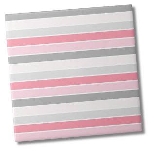 Carreau Motif moderne et élégant en bande rose