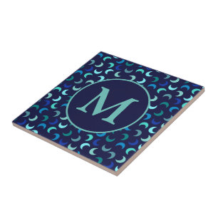 Carreau Motif Monogram Blue New Moon