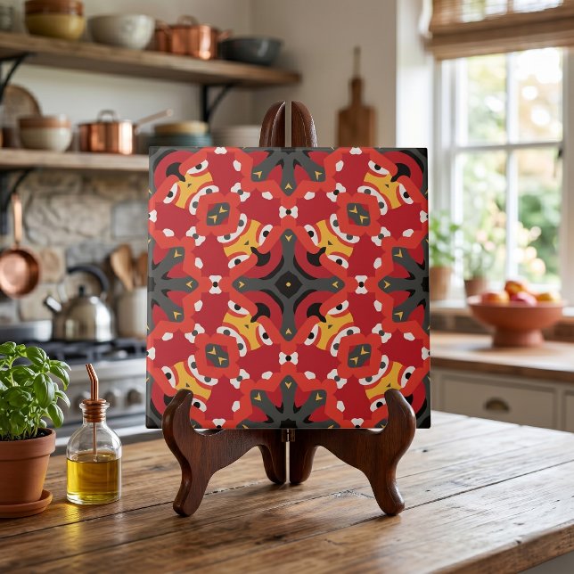 Carreau Motif mosaïque arabesque oriental boho ethnique ro (Créateur téléchargé)