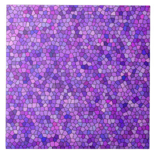 Carreau Motif mosaïque rose violet