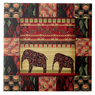 Carreau Motif national ethnique oriental. Patchwork.