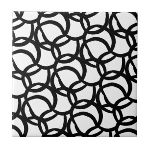 Carreau Motif noir et blanc Abstrait moderne