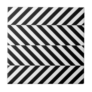 Carreau Motif noir et blanc de rayures