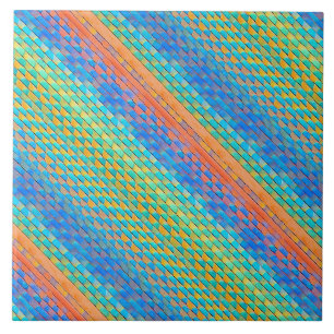 Carreau Motif numérique tissé Abstrait coloré