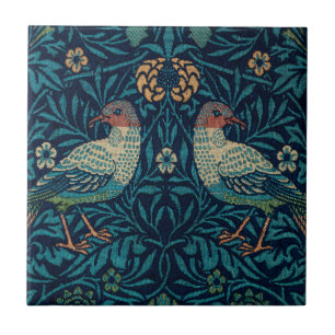 Carreau Motif Oiseaux Bleus Vintage de William Morris