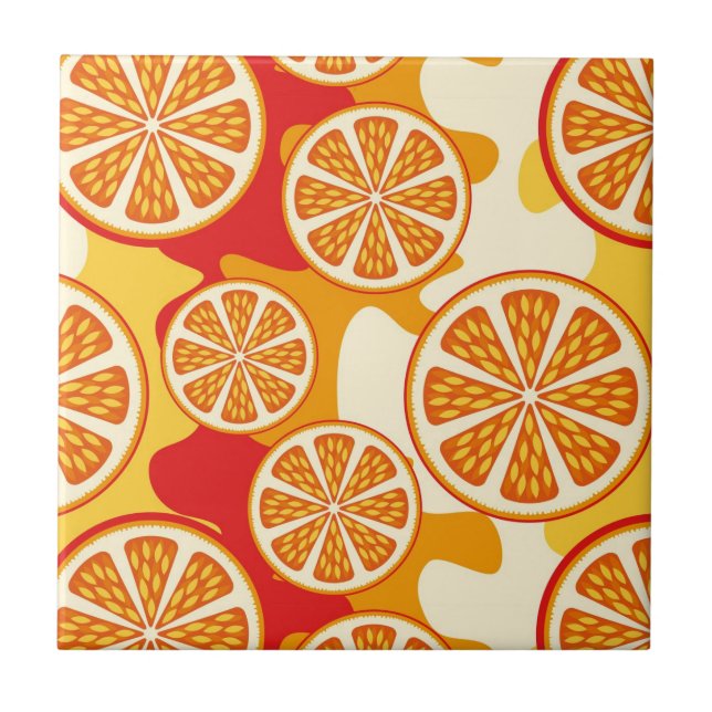 Carreau Motif orange (Devant)