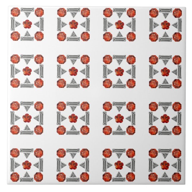 Carreau Motif orange diamant (Devant)