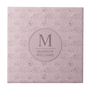 Carreau Motif Pailleté Or Rose Pâle Douceur Douce Personna
