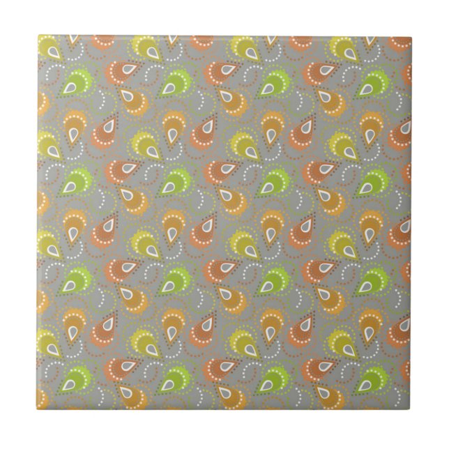 Carreau Motif Paisley. (Devant)