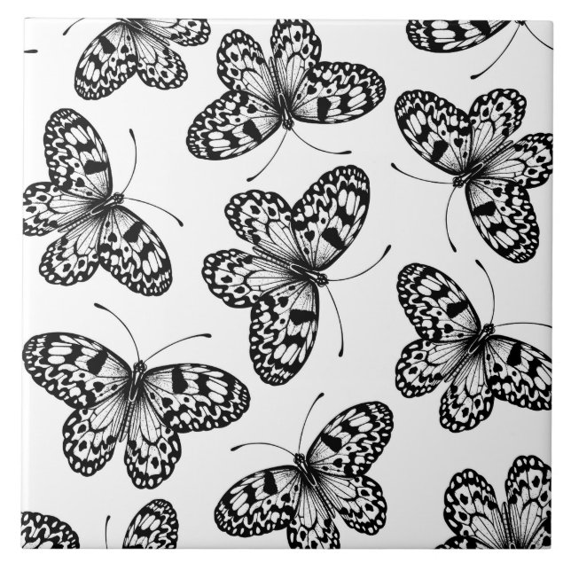 Carreau Motif papillon en papier (Devant)