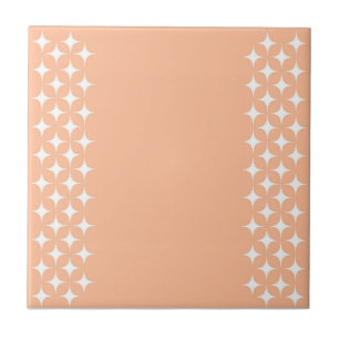 Carreau Motif Peach Fuzz Rétro Brillant Explosion Atomique