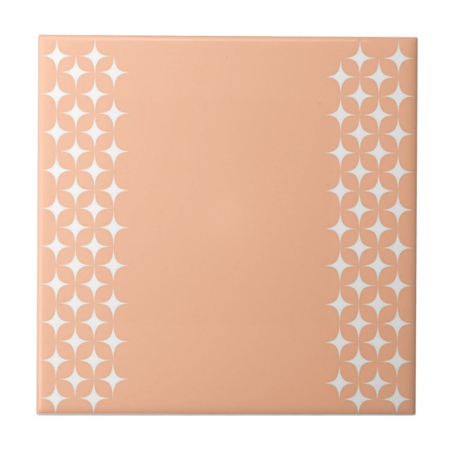 Carreau Motif Peach Fuzz Rétro Brillant Explosion Atomique (Devant)