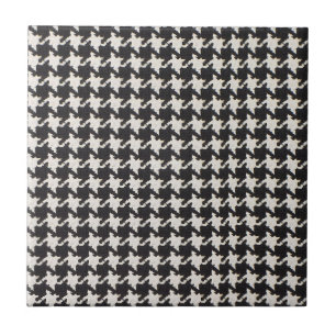 Carreau Motif Pied-de-Poule Noir Blanc