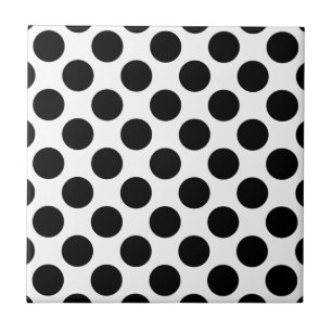 Carreau Motif Pois noir et blanc classique