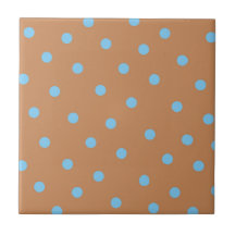 Motif Polkadot Brown bleu
