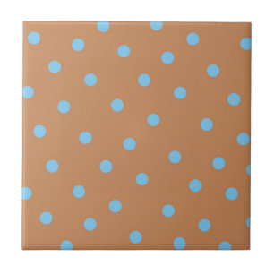 Carreau Motif Polkadot Brown bleu