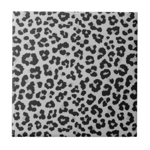 Carreau Motif Poster de animal de Grey Grey Ash Leopard Ch