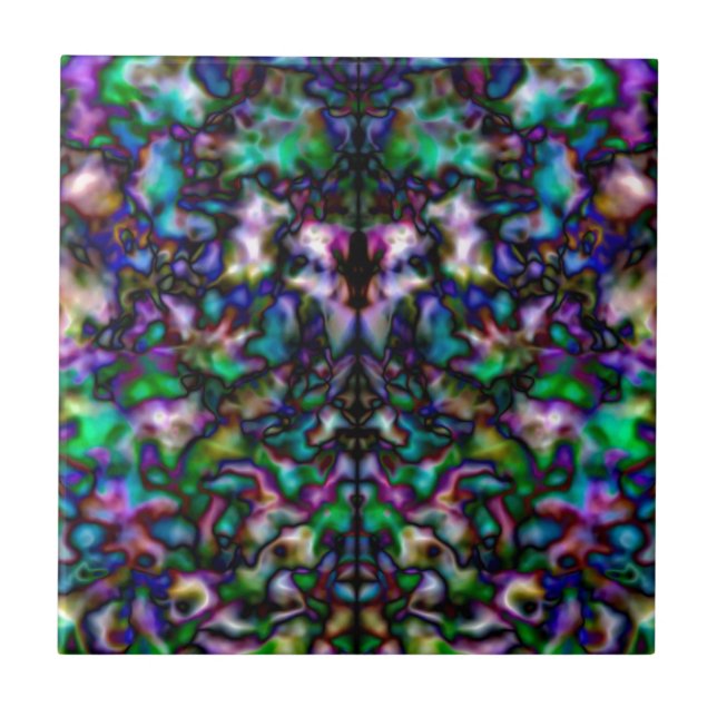 Carreau Motif psychédélique coloré (Devant)
