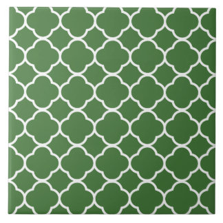 Carreau Motif Quatrefoil vert