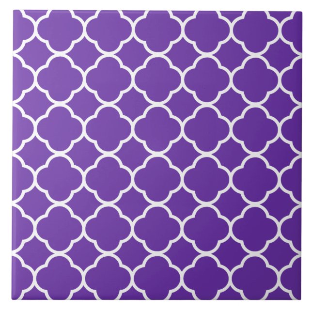 Carreau Motif Quatrefoil violet (Devant)