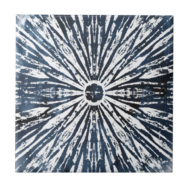Carreau Motif radial Indigo Ink (Devant)