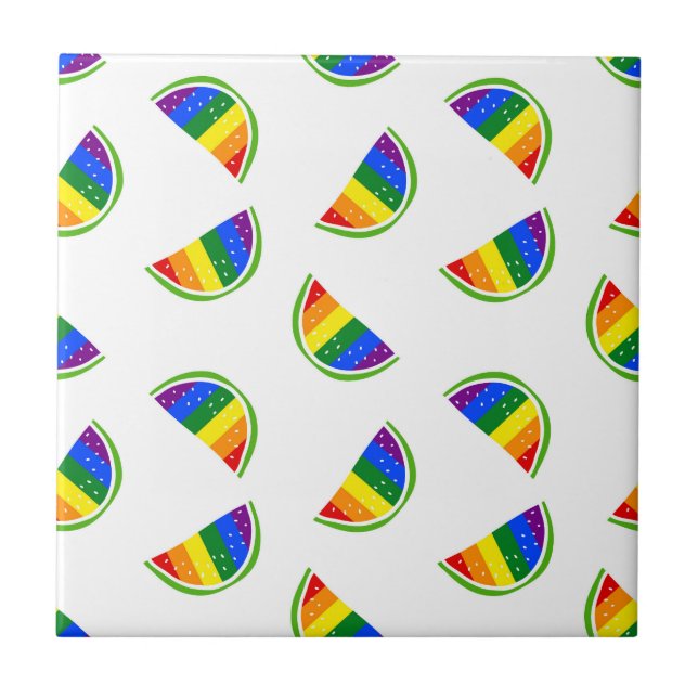 Carreau Motif Rainbow Watermelon (Devant)