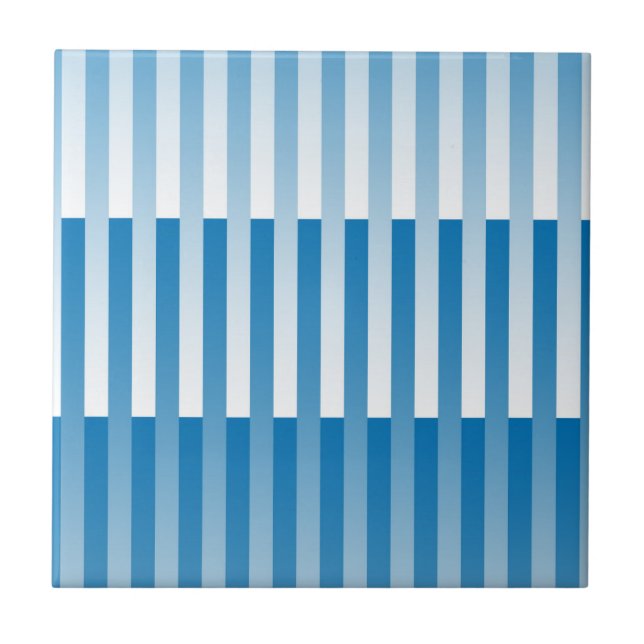 Carreau Motif rayé bleu blanc (Devant)