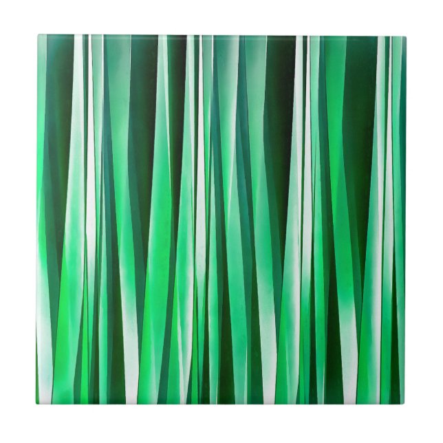 Carreau Motif rayé d'océan bleu vert (Devant)