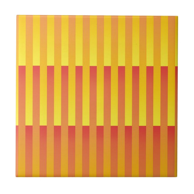 Carreau Motif rayé jaune orange (Devant)