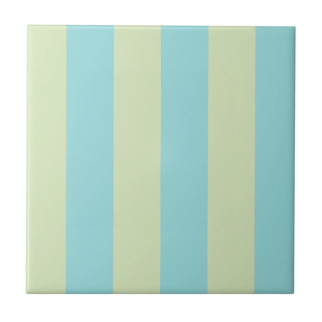 Carreau Motif rayé pastel doux - Citron Crème & Bernicle  (Devant)
