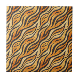Carreau Motif rayé tigre audacieux – Impression d'animal e