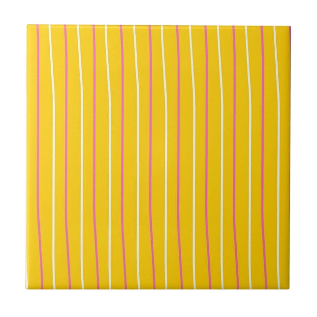 Carreau Motif rayé vertical jaune (Devant)